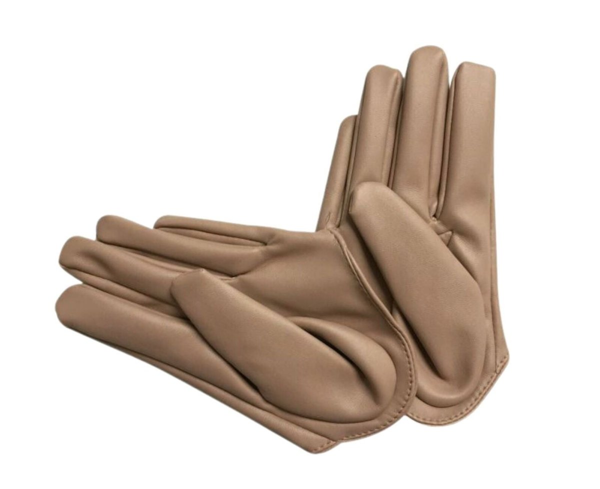 Womens Half Palm Gloves - PU - Julie Herbert Millinery