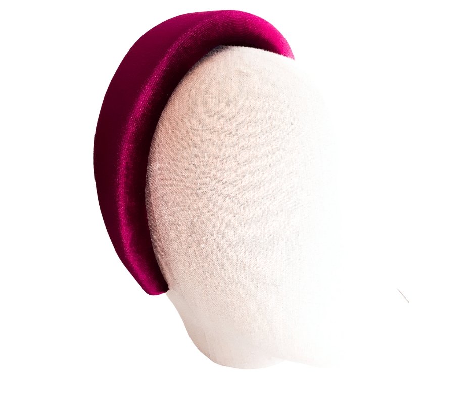 Ladies Velvet Padded Headbands - Julie Herbert Millinery padded headband