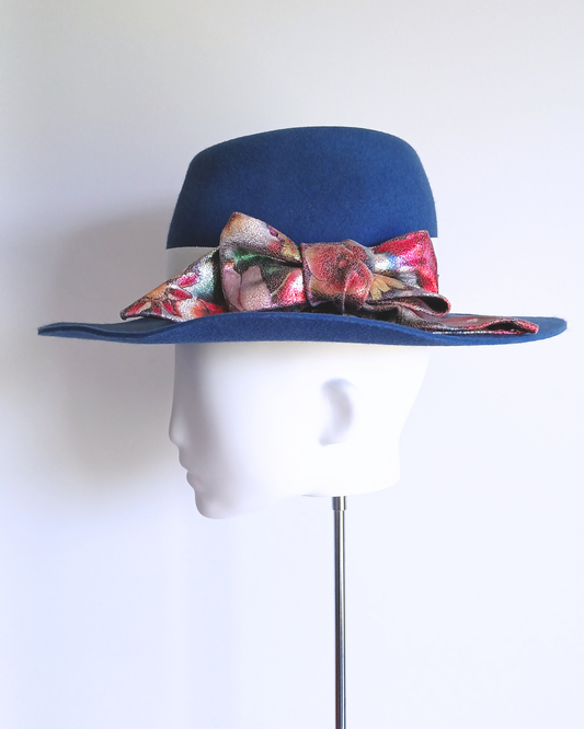 Chelsea Blue Wool Felt Cowgirl Hat