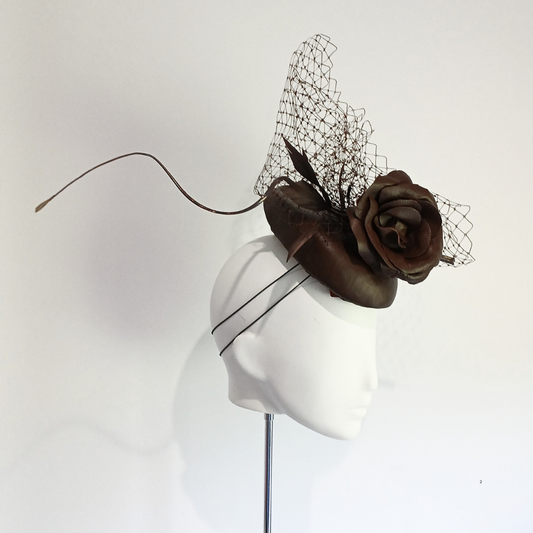 Kiara - Women's Brown leather headpiece