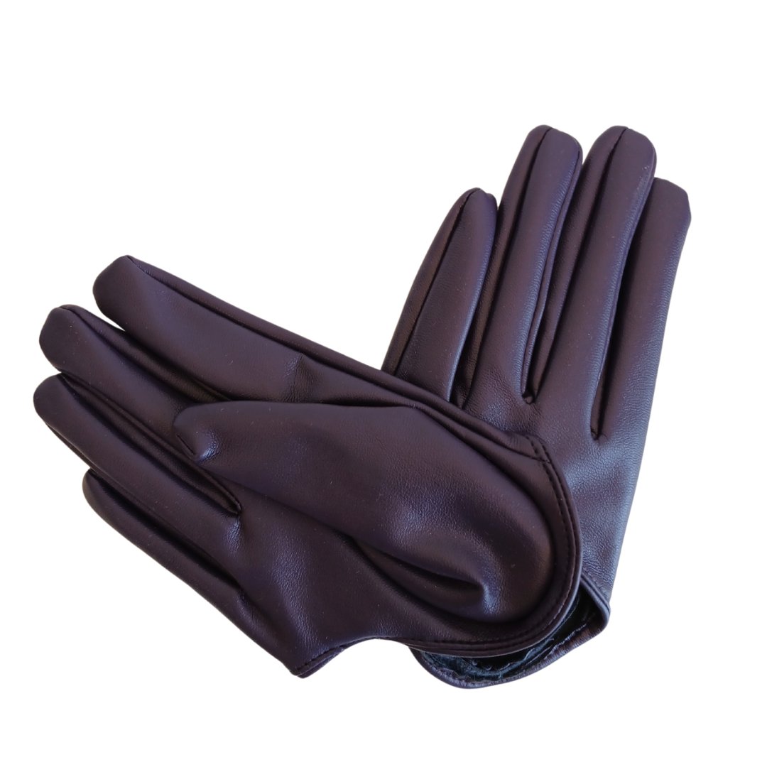 Womens Half Palm Gloves - PU - Julie Herbert Millinery