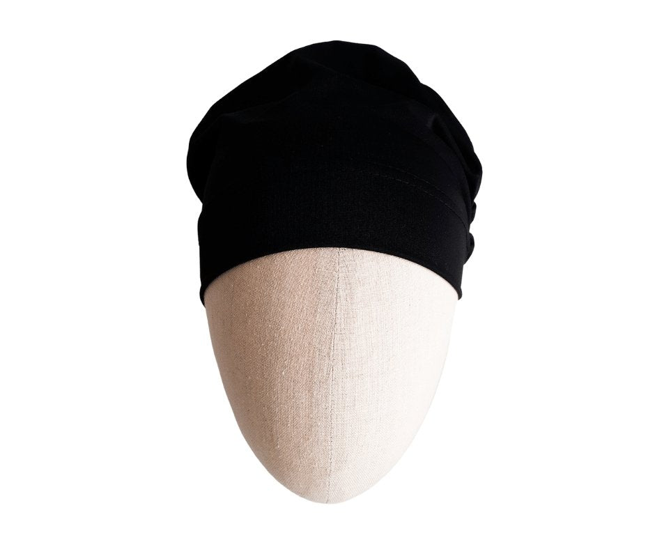 Black ladies turban hat - Julie Herbert Millinery