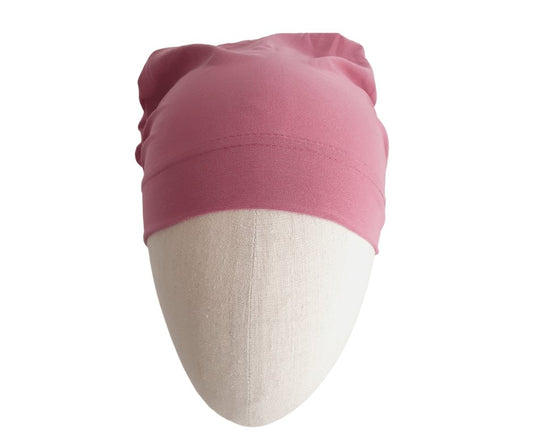 Dark pink ladies turban hat - Julie Herbert Millinery