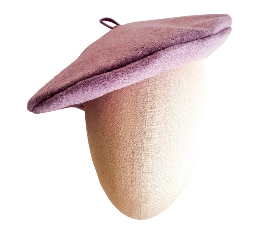 Ladies Italian Wool Felt Beret - Julie Herbert Millinery