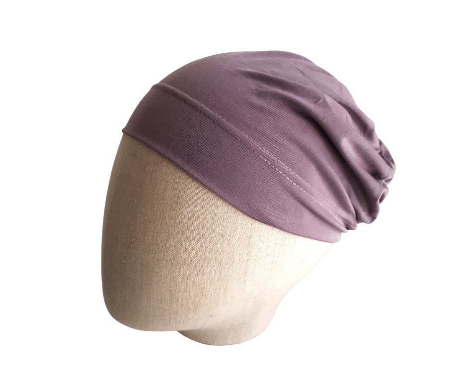 Purple ladies turban hat - Julie Herbert Millinery